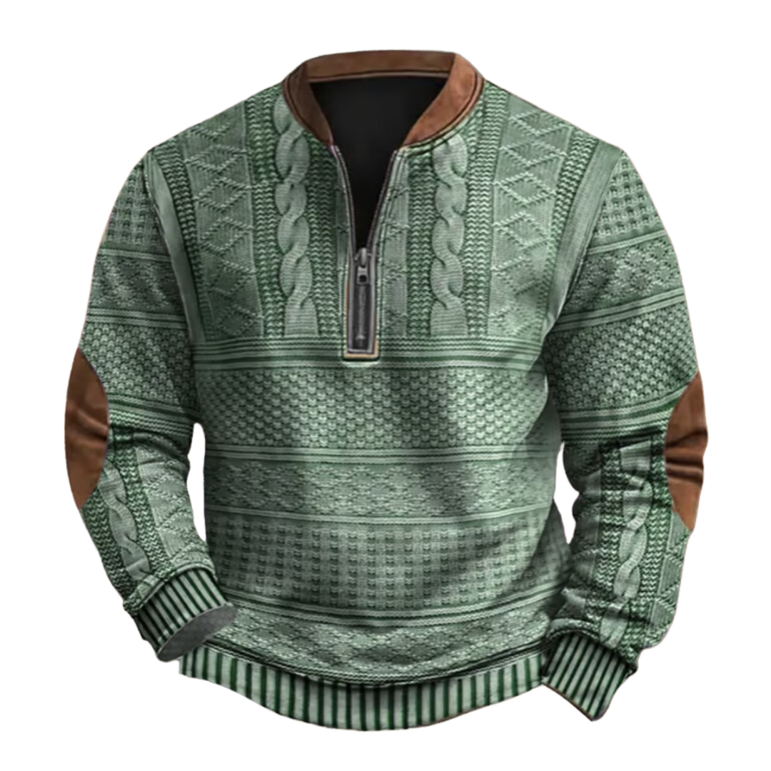 Carmelo | Pull en maille moderne pour hommes Ă demi-zip