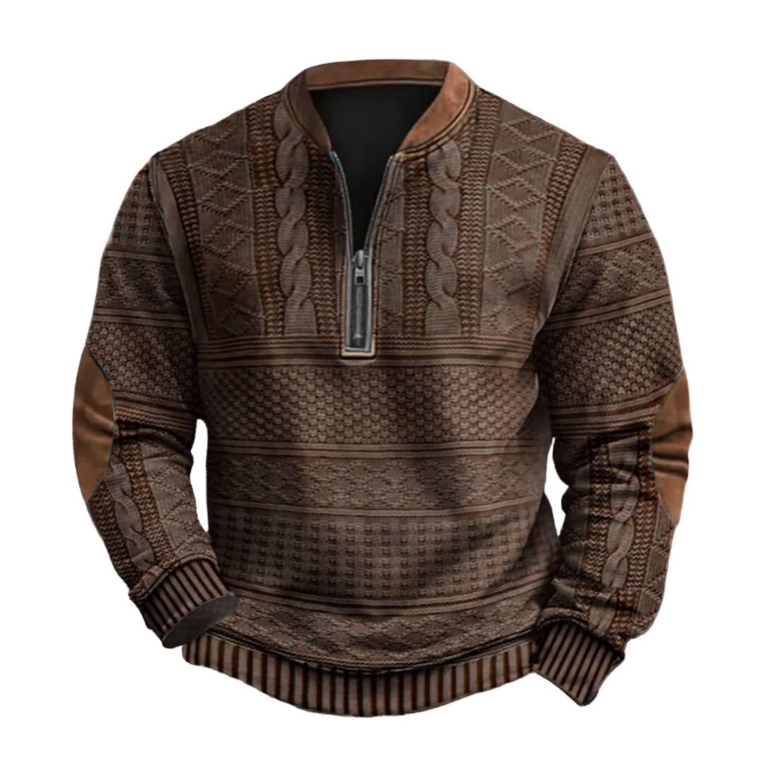 Carmelo | Pull en maille moderne pour hommes à demi-zip