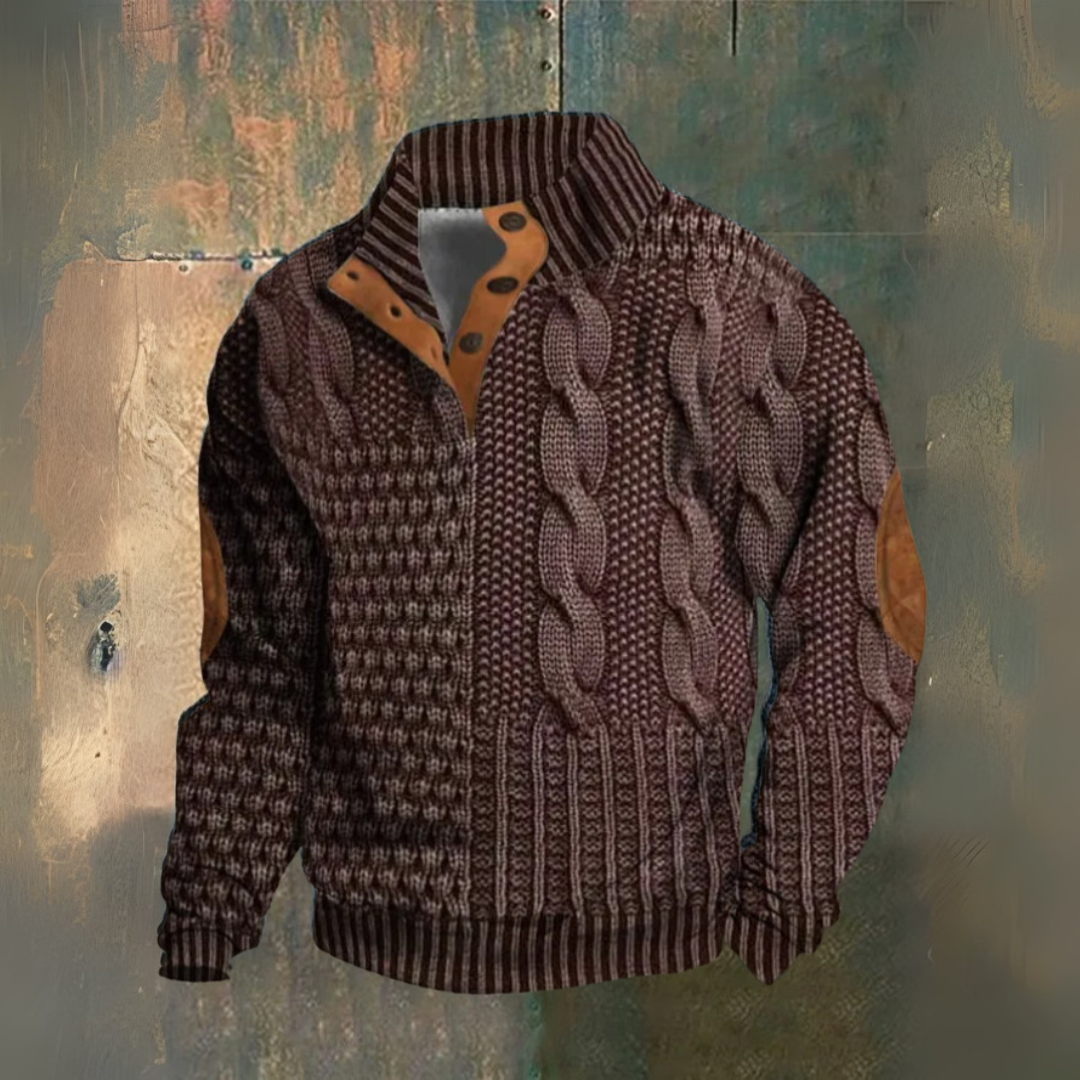 Éloi | Pull à Col Montant Boutonné pour Hommes