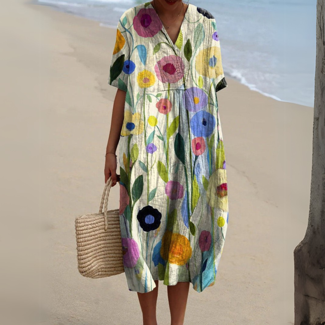 Adelmira | Robe d'été florale colorée