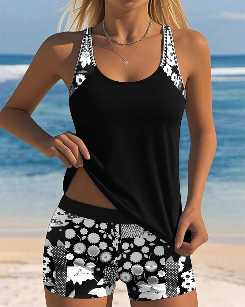 Isla | Ensemble de sport pour la plage avec motif floral