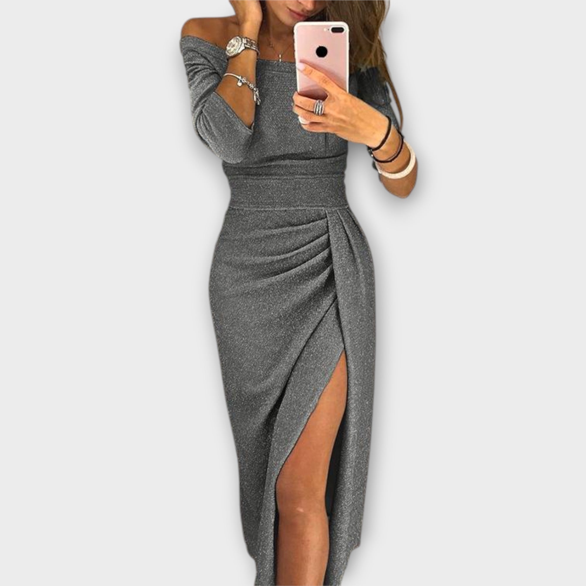 Aldana | Robe élégante avec épaules nues