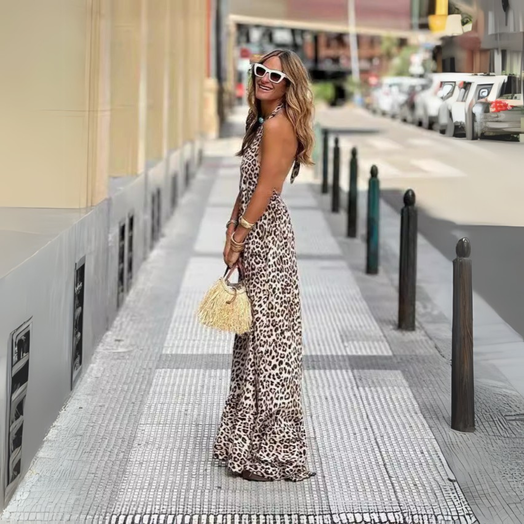 Thé | Robe à imprimé léopard