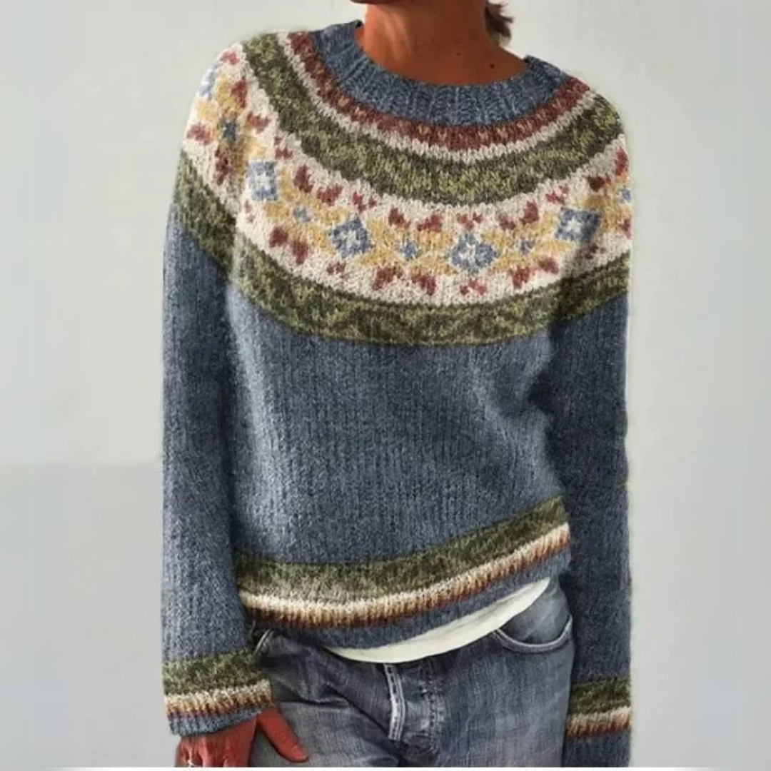 Mercedes | Pullover en tricot d'hiver avec motif