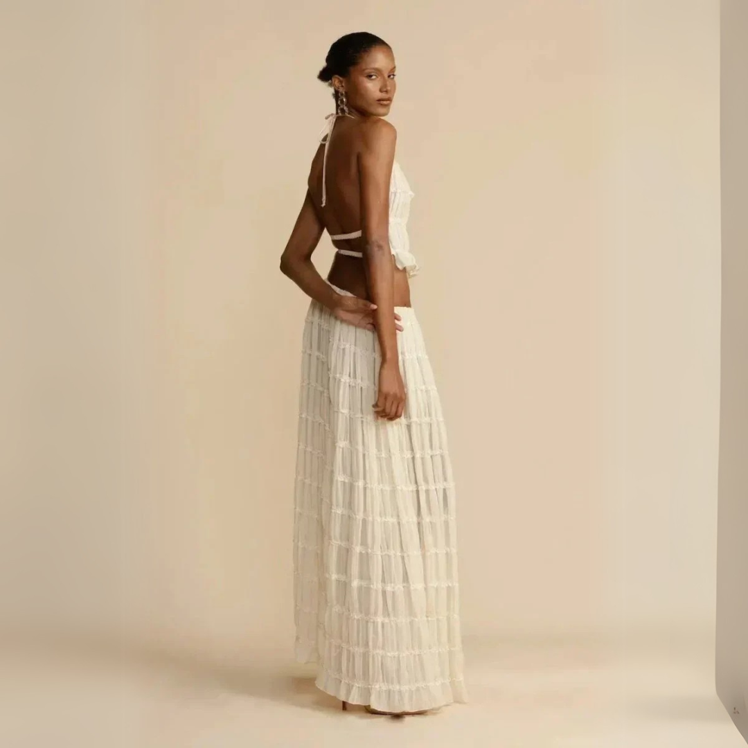 Frida | Ensemble plissé sans dos