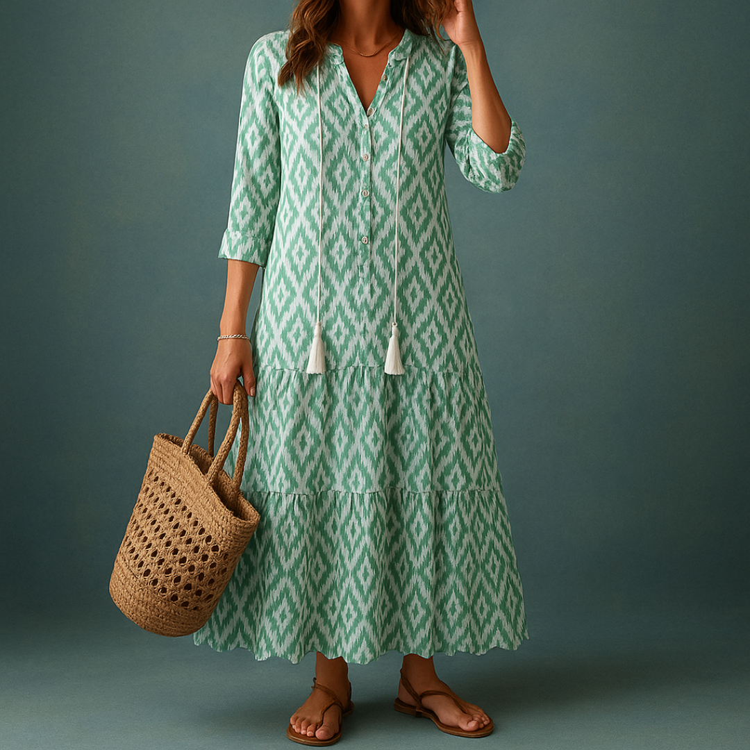 Tonee | Robe bohème avec couverture dans la zone du ventre