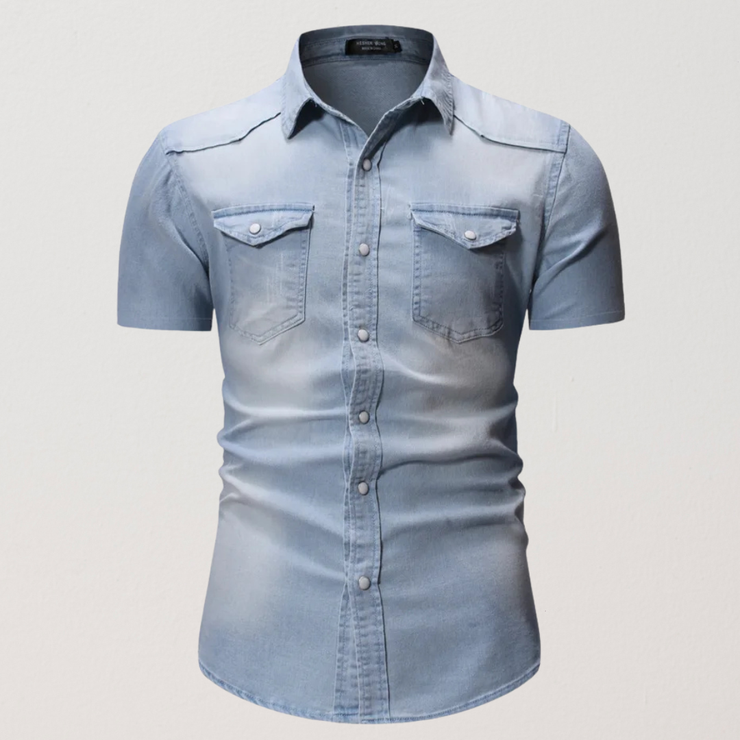 Léo | Chemise en denim à manches courtes