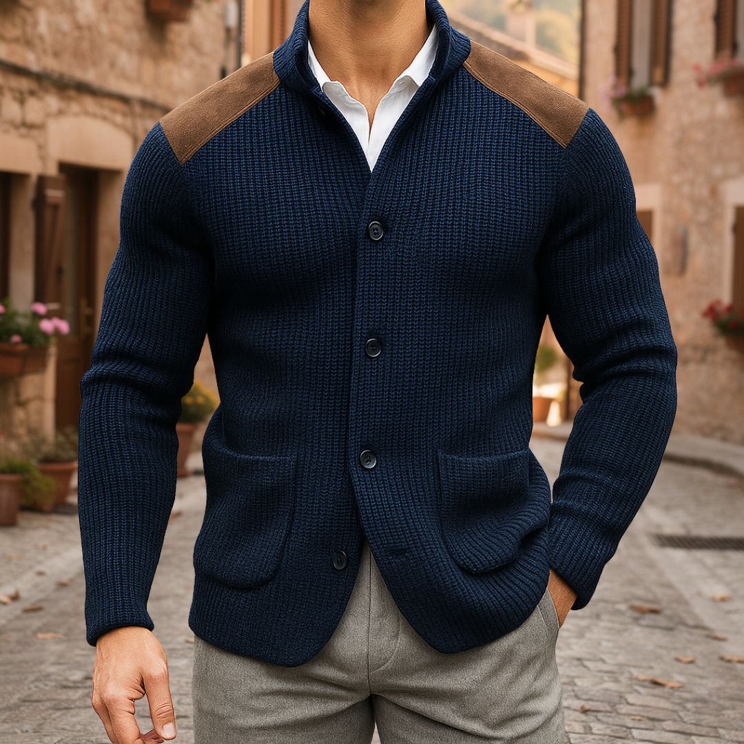 Marvonn | Cardigan Structuré à Col Relevé