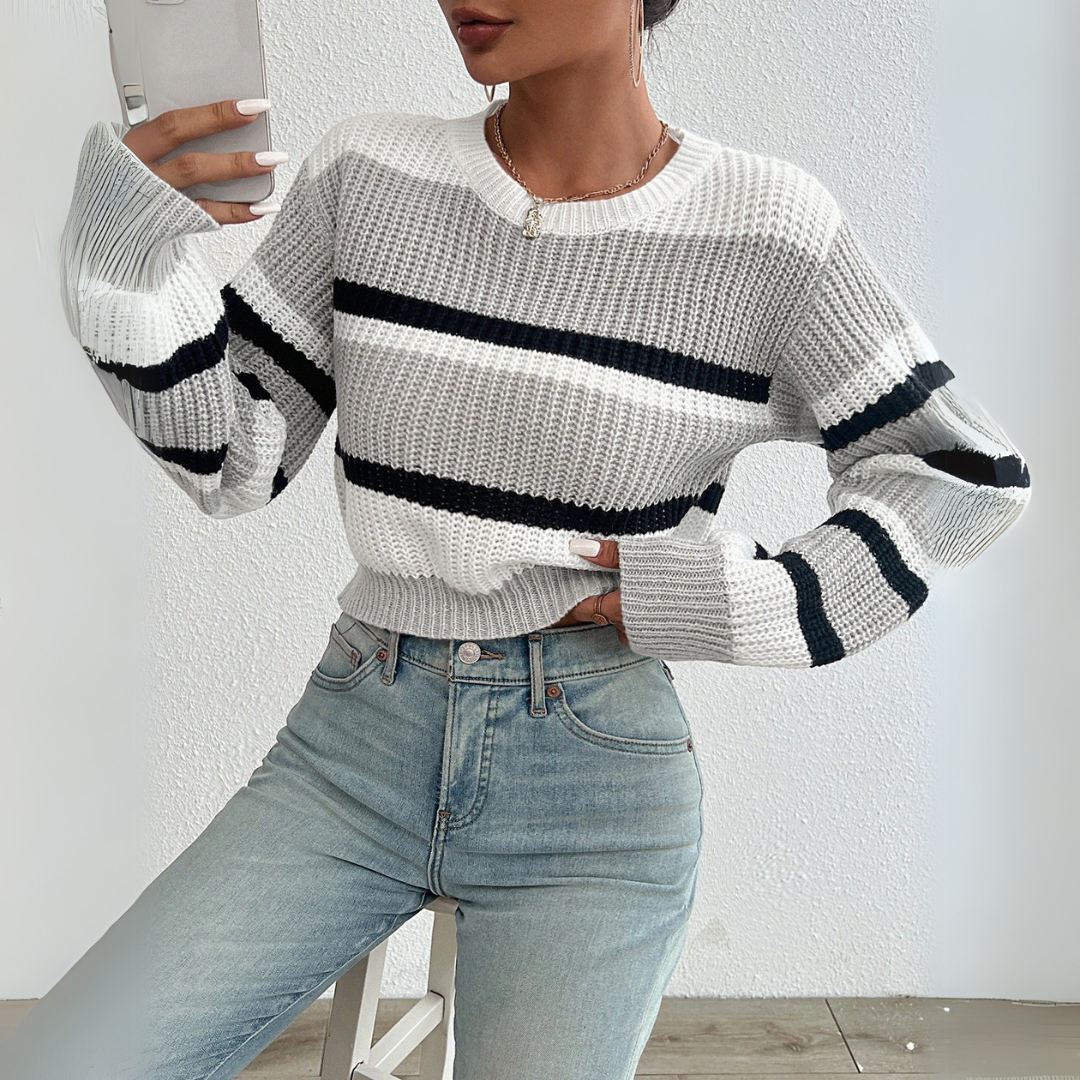 Celia | Pull en maille avec épaules dénudées