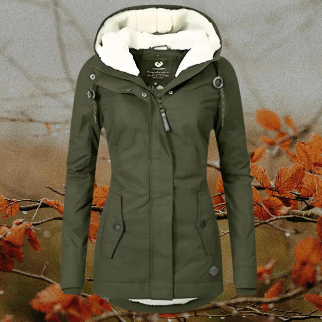 Amélie | Veste d'hiver imperméable avec capuche
