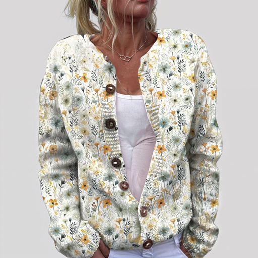 Teresa | Veste en maille avec motif floral