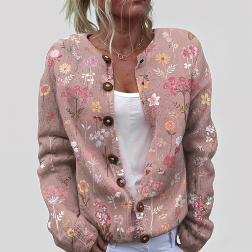Teresa | Veste en maille avec motif floral