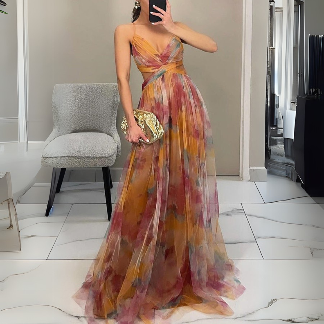 Camila | Robe longue charmante avec imprimé floral