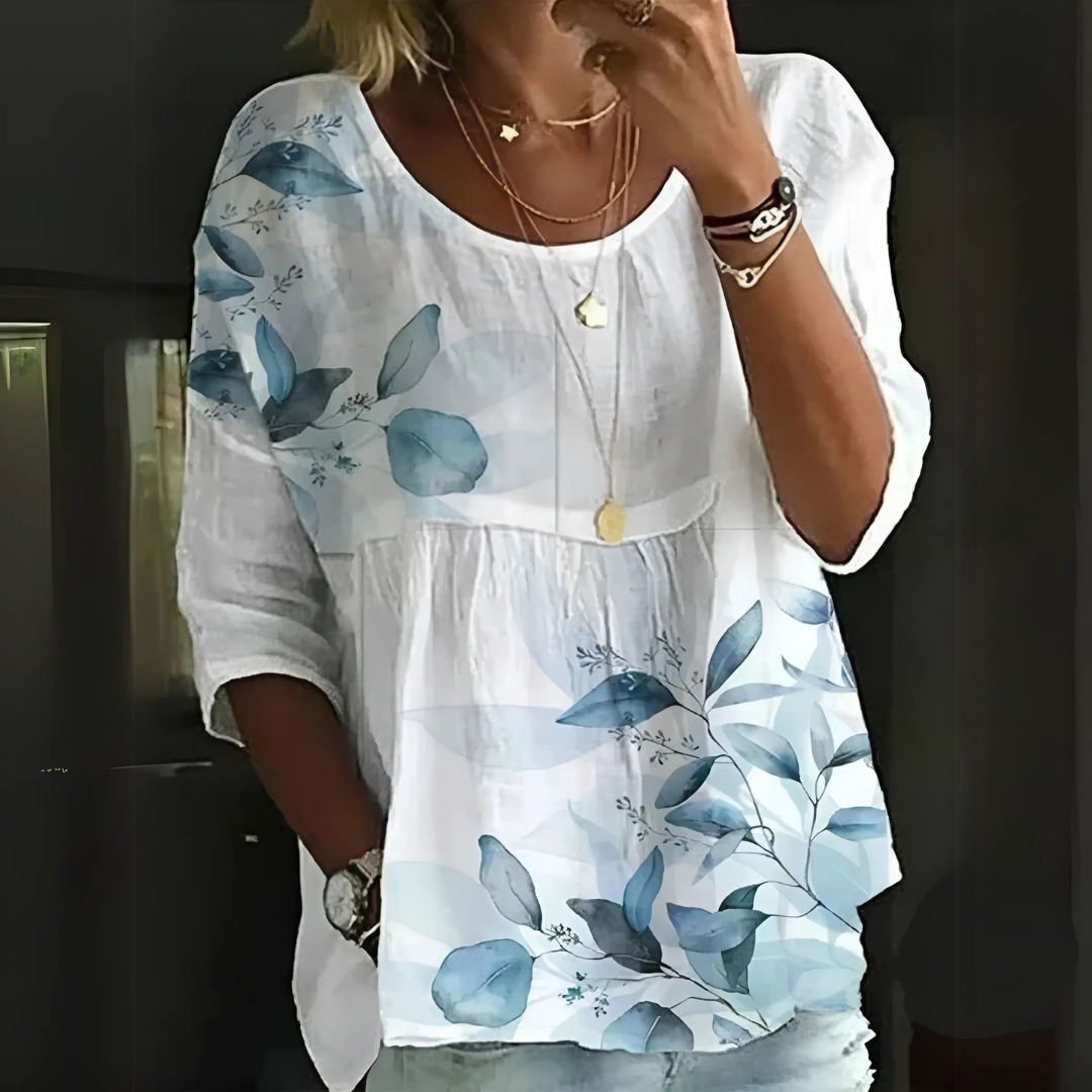 Bianca | Blouse ample en coton et lin