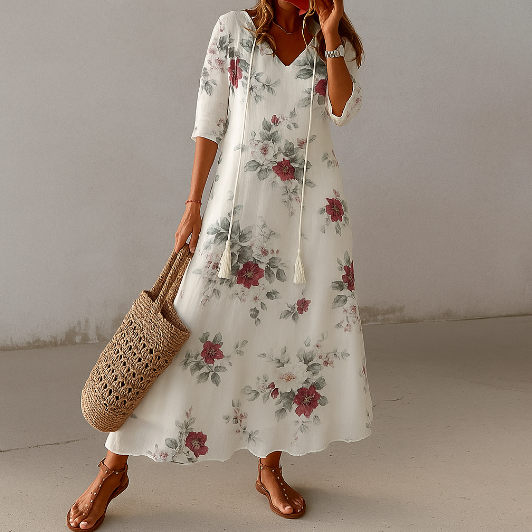 Tonee | Robe bohème avec couverture dans la zone du ventre