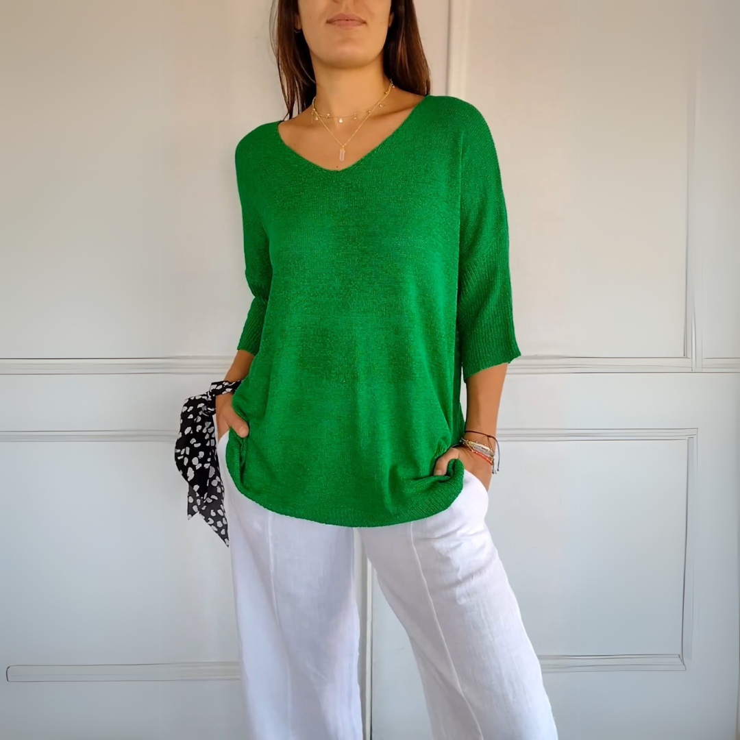 Anna | Haut en maille avec col en V