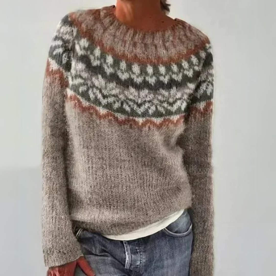 Mercedes | Pullover en tricot d'hiver avec motif
