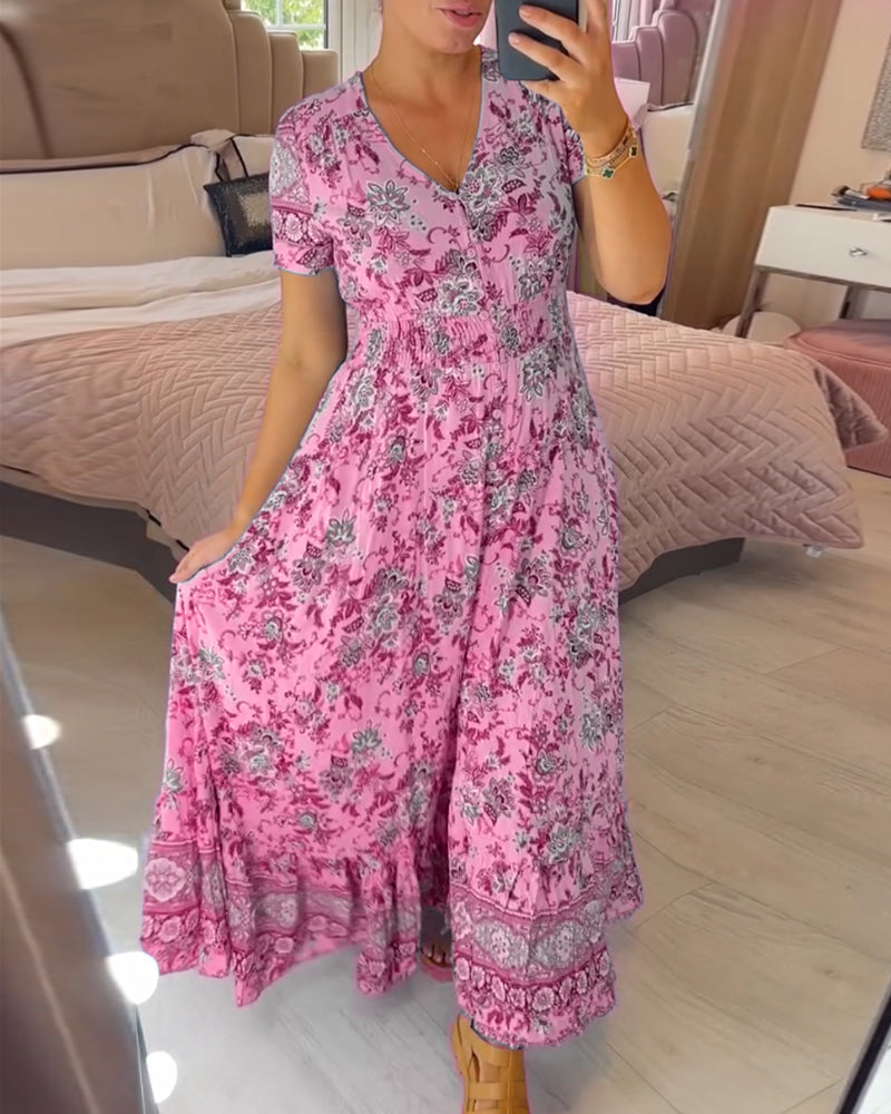 Wibia | Robe à décolleté en V avec imprimé floral