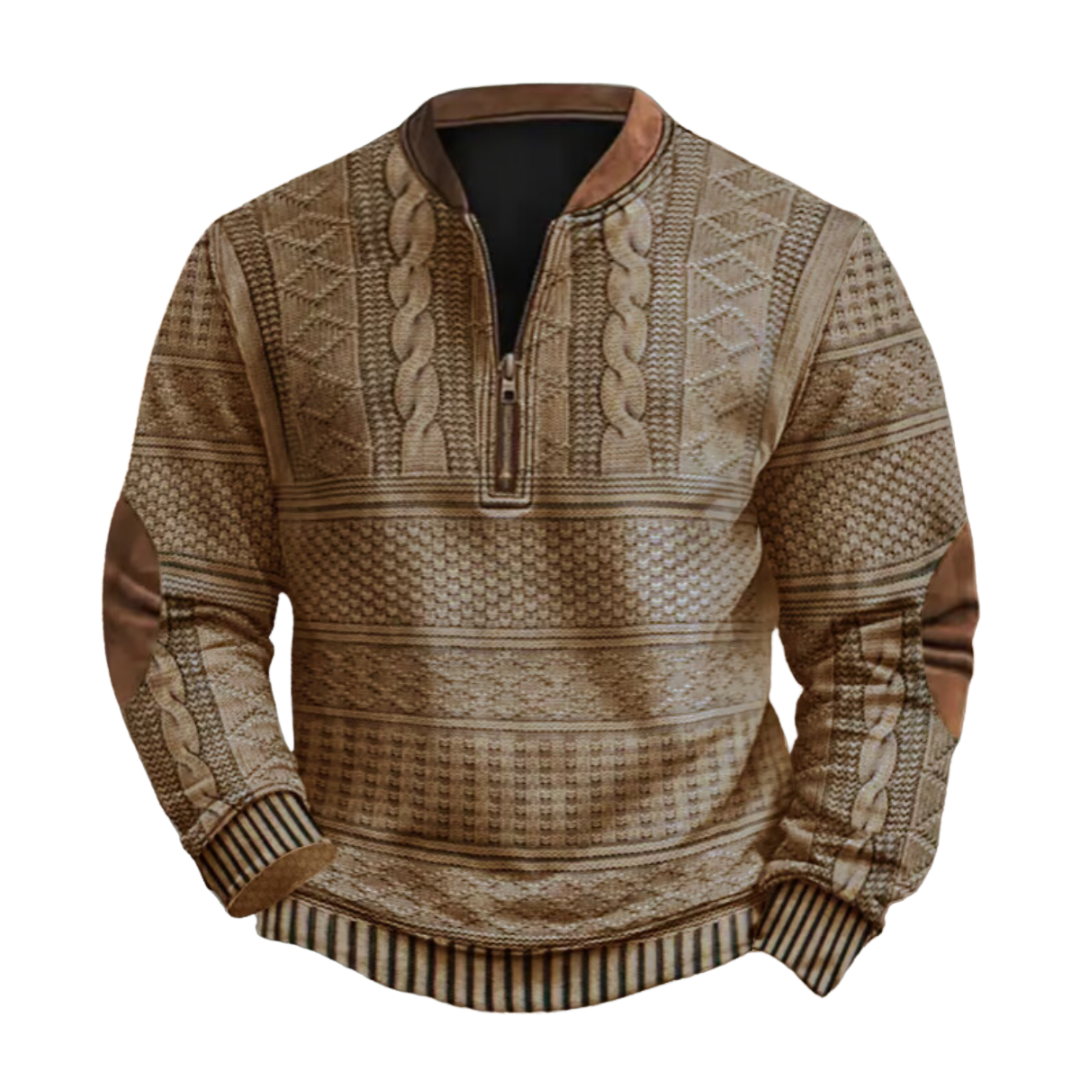 Carmelo | Pull en maille moderne pour hommes Ă demi-zip