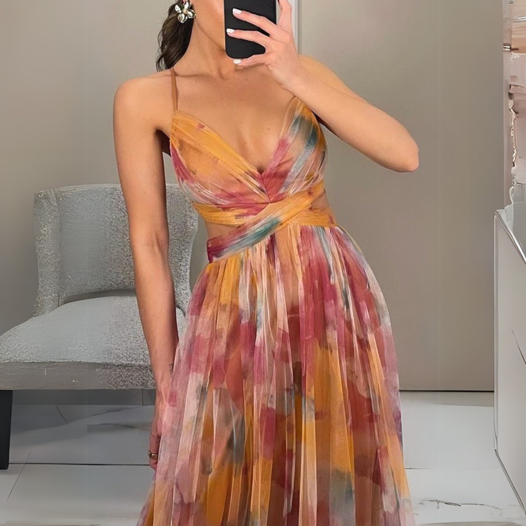 Camila | Robe longue charmante avec imprimé floral