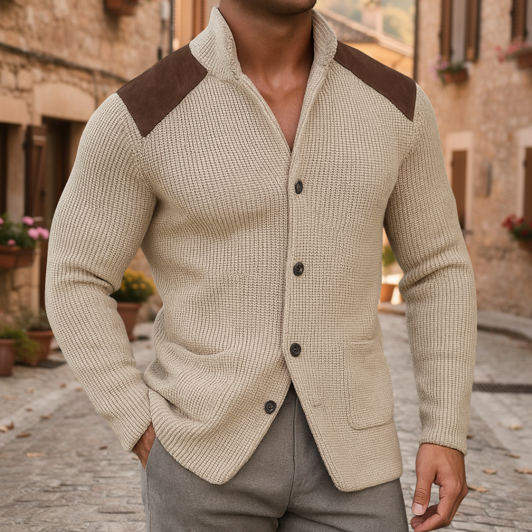 Marvonn | Cardigan Structuré à Col Relevé