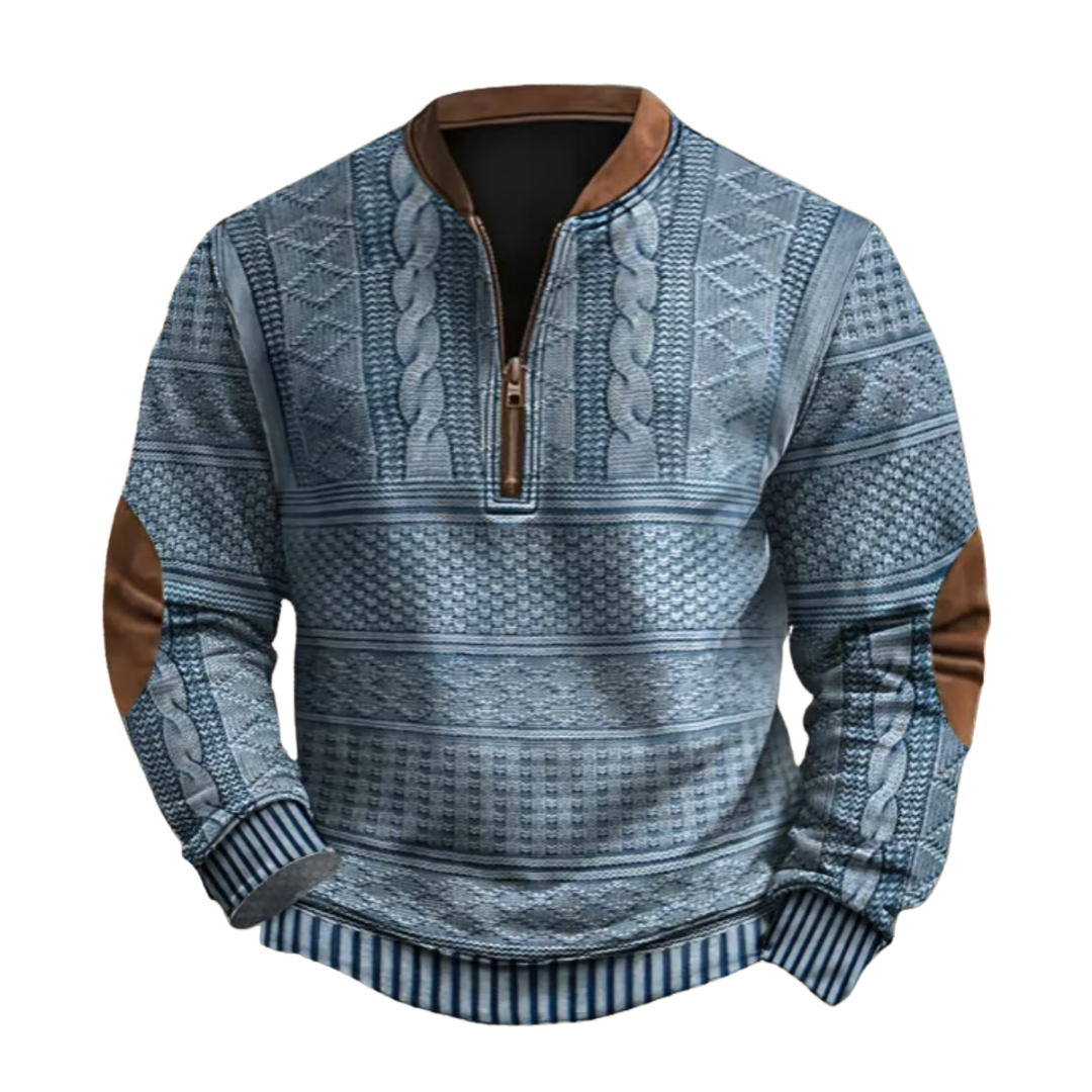 Carmelo | Pull en maille moderne pour hommes à demi-zip