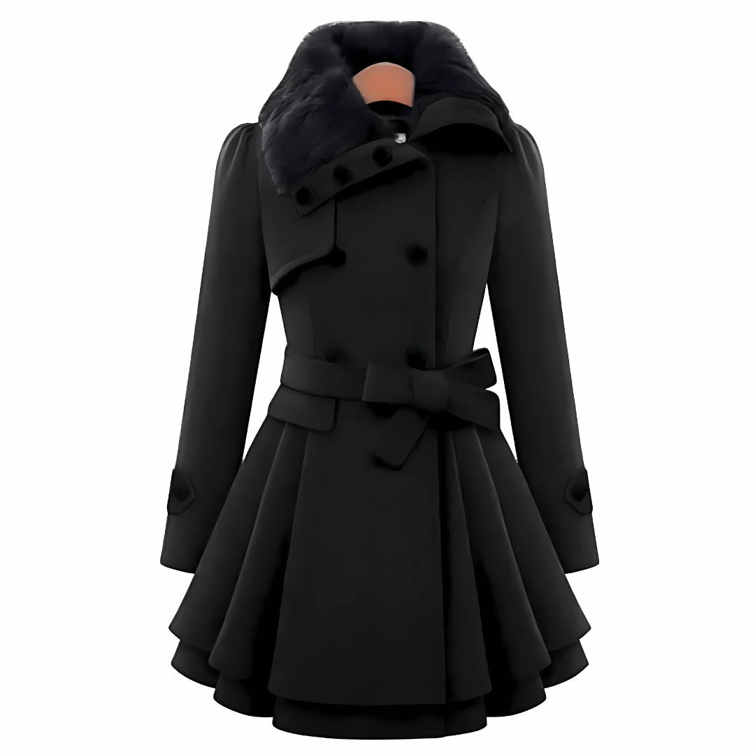 Brenda | Élégante trench-coat en faux cuir