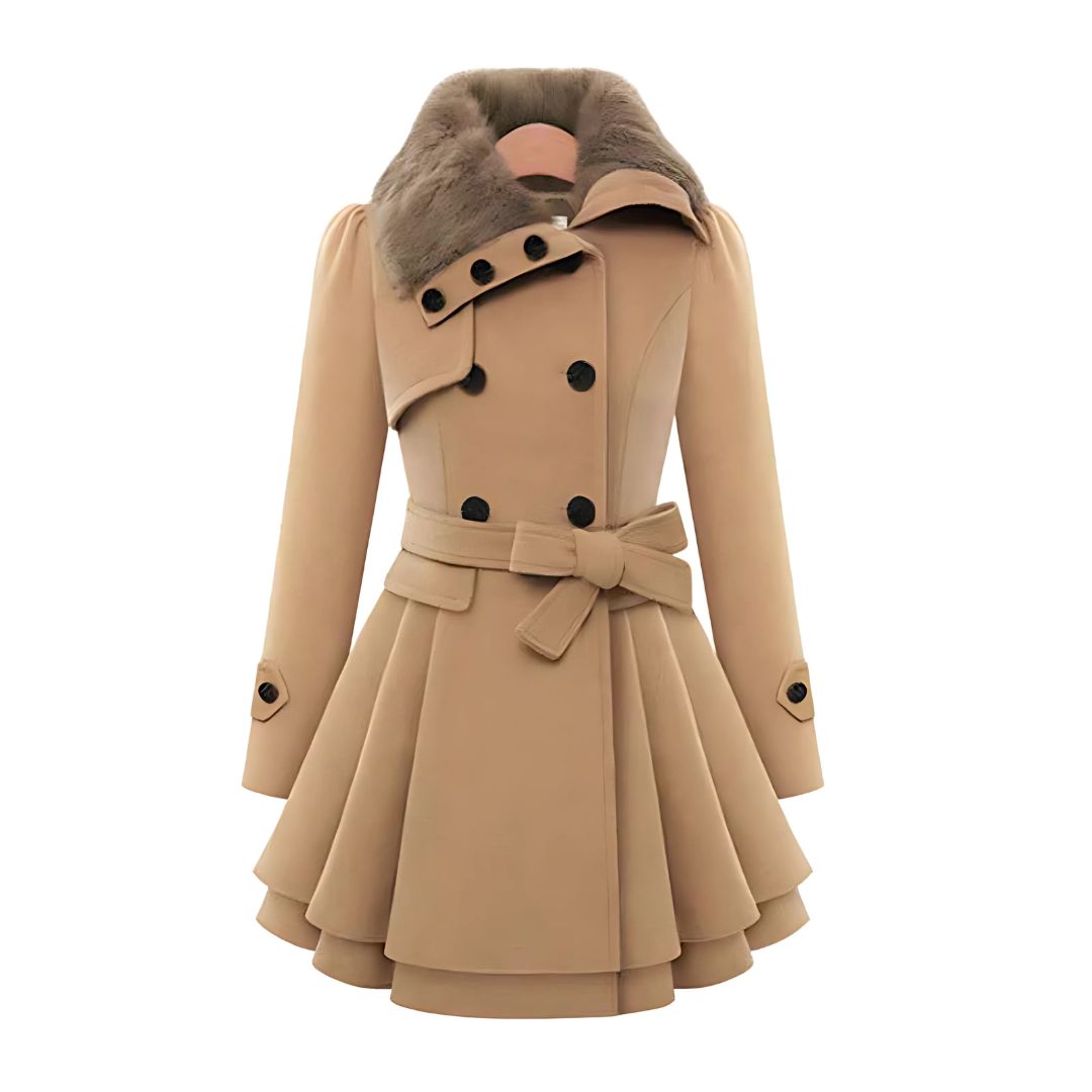 Brenda | Élégante trench-coat en faux cuir
