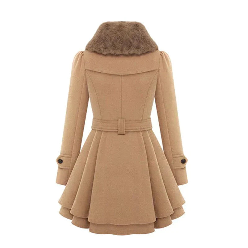 Brenda | Élégante trench-coat en faux cuir
