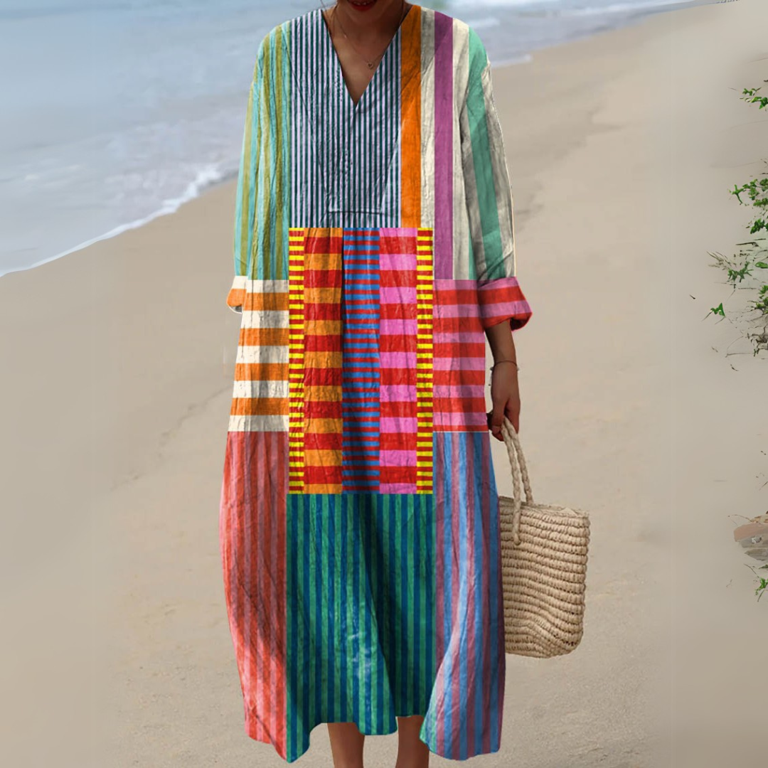 Chelo | Robe vintage Ă motif artistique