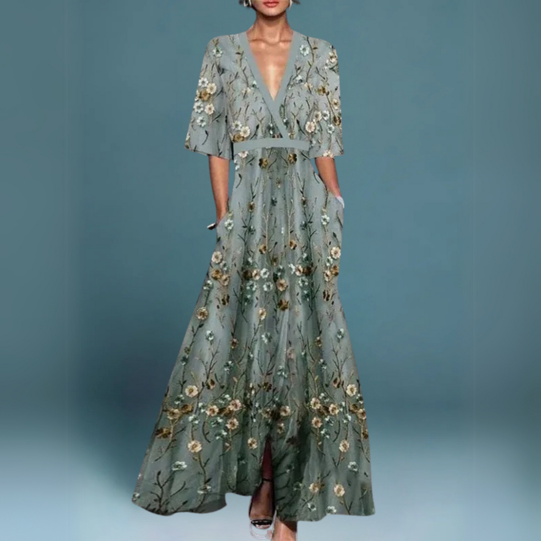 Osenda | Longue robe florale élégante