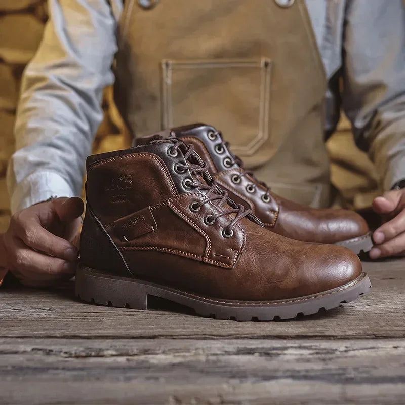 Michel | Bottines décontractées en cuir de style britannique pour hommes