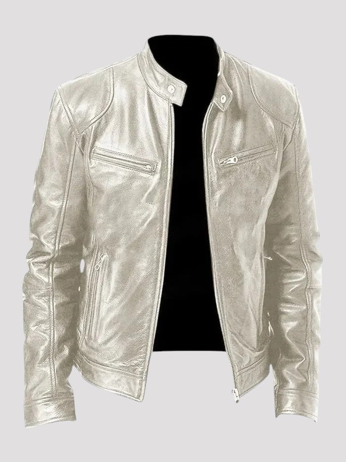 Lazare | Blouson en cuir intemporel pour homme avec style et caractère