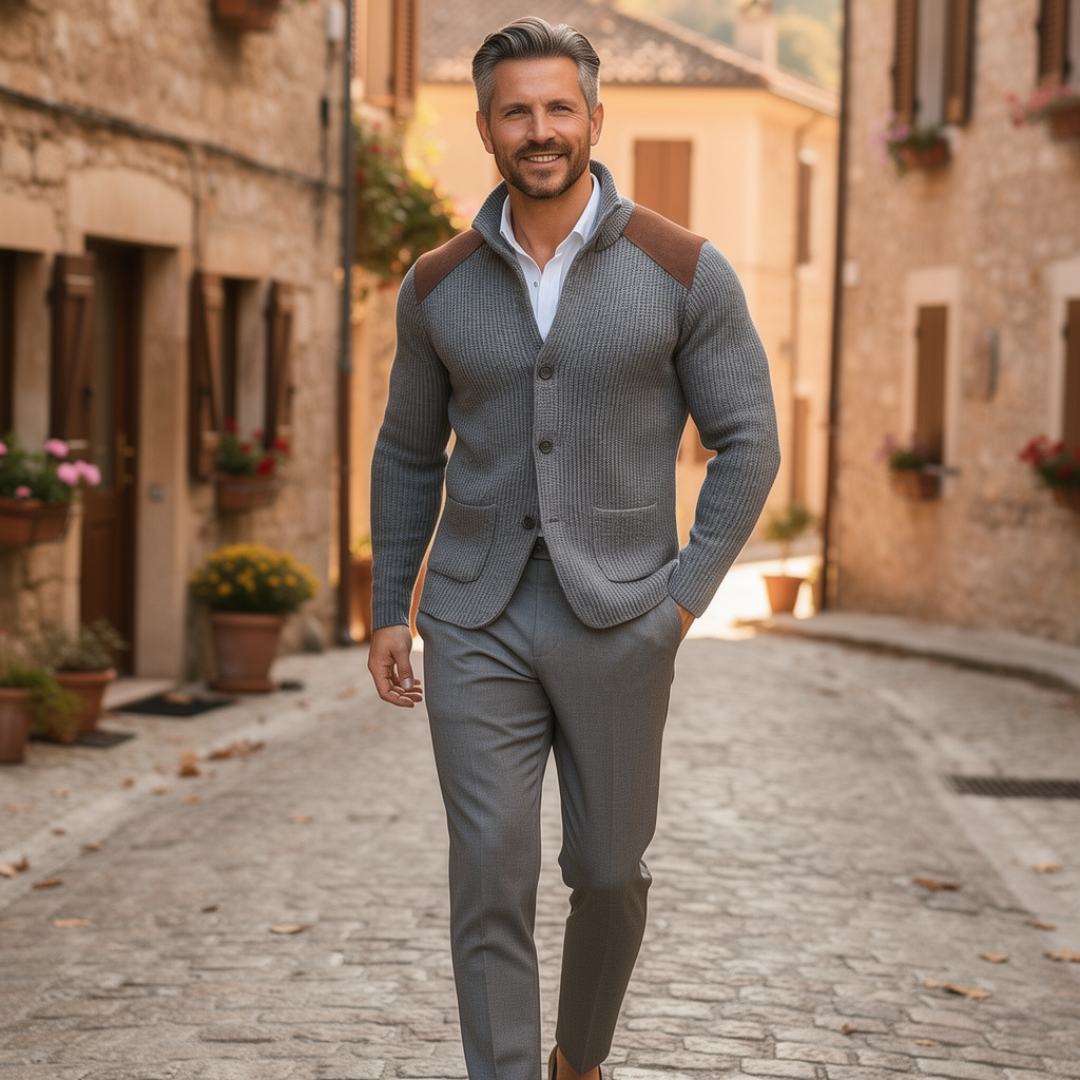 Marvonn | Cardigan Structuré à Col Relevé