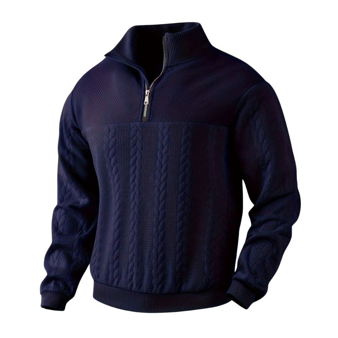 Arsenio | Pullover vintage pour hommes à fermeture éclair