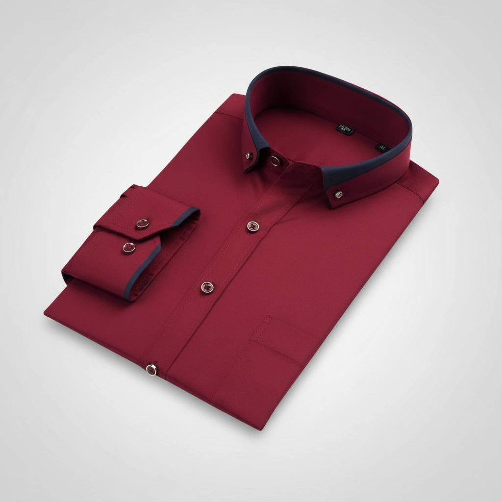 Darian | Chemise Classique à Col Contrasté