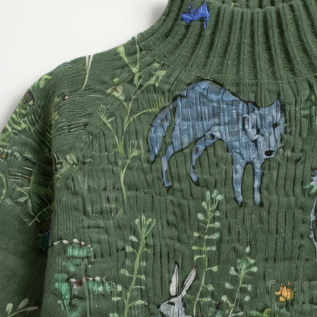 Soléna | Pull Col Roulé Douillet à Esprit Forestier