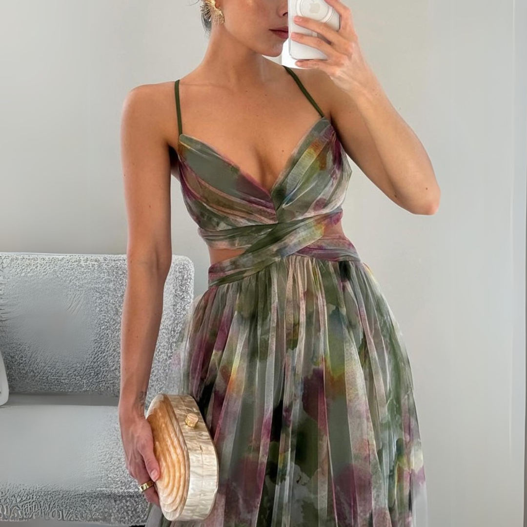 Camila | Robe longue charmante avec imprimé floral