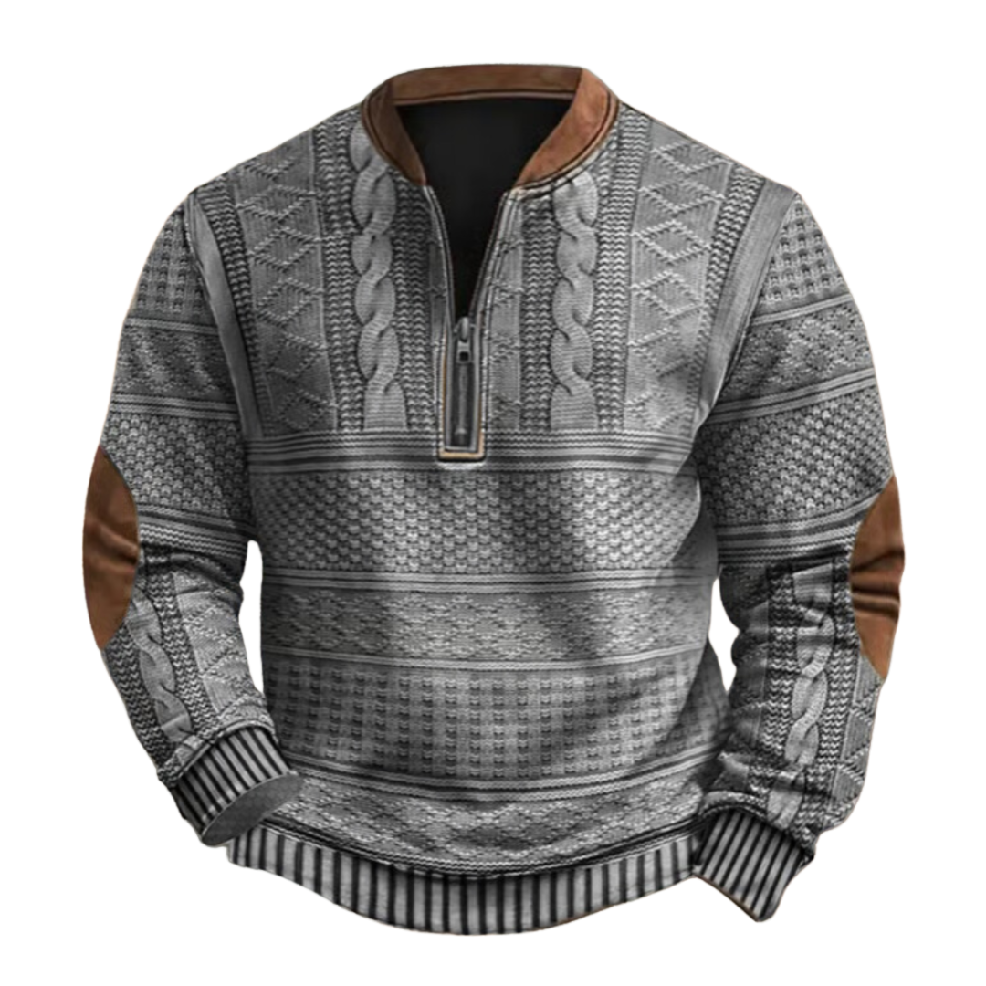 Carmelo | Pull en maille moderne pour hommes à demi-zip