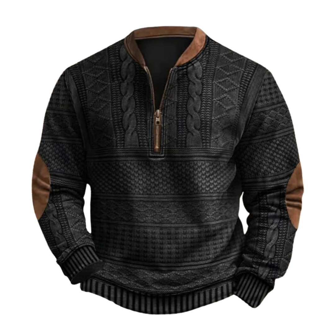 Carmelo | Pull en maille moderne pour hommes à demi-zip