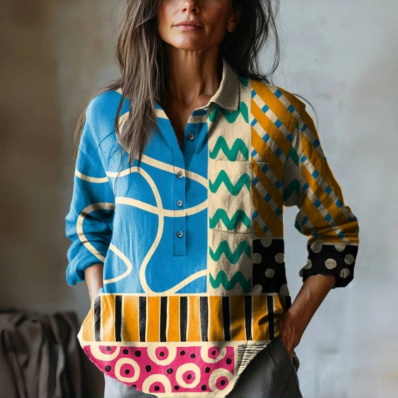 Romina | Chemisier Boho Patchwork