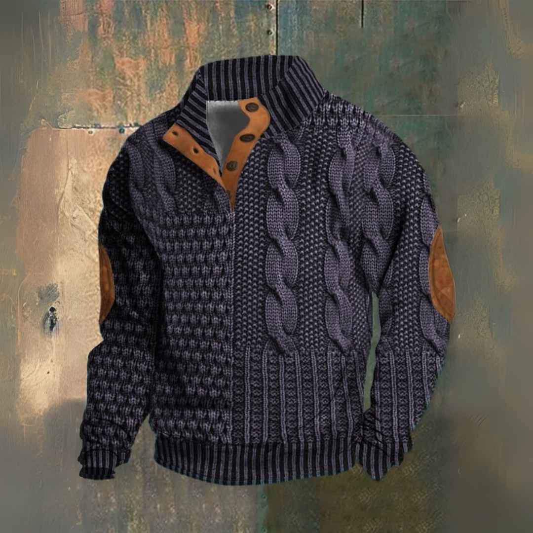 Éloi | Pull à Col Montant Boutonné pour Hommes