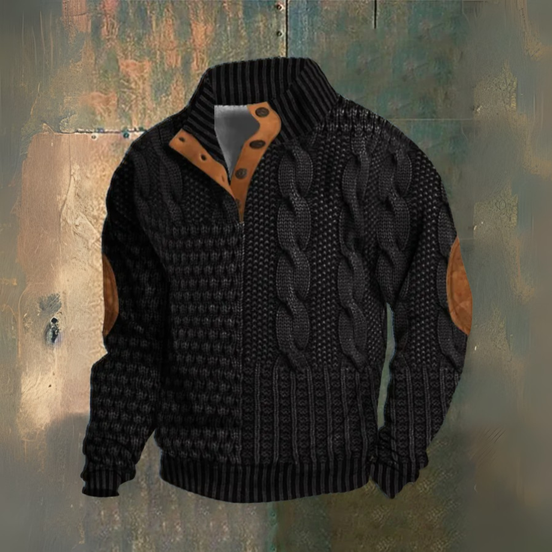 Éloi | Pull à Col Montant Boutonné pour Hommes