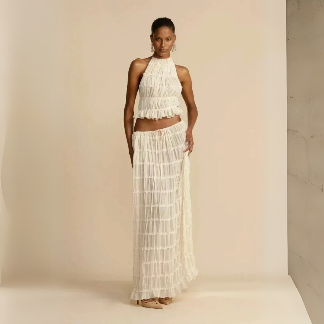 Frida | Ensemble plissé sans dos