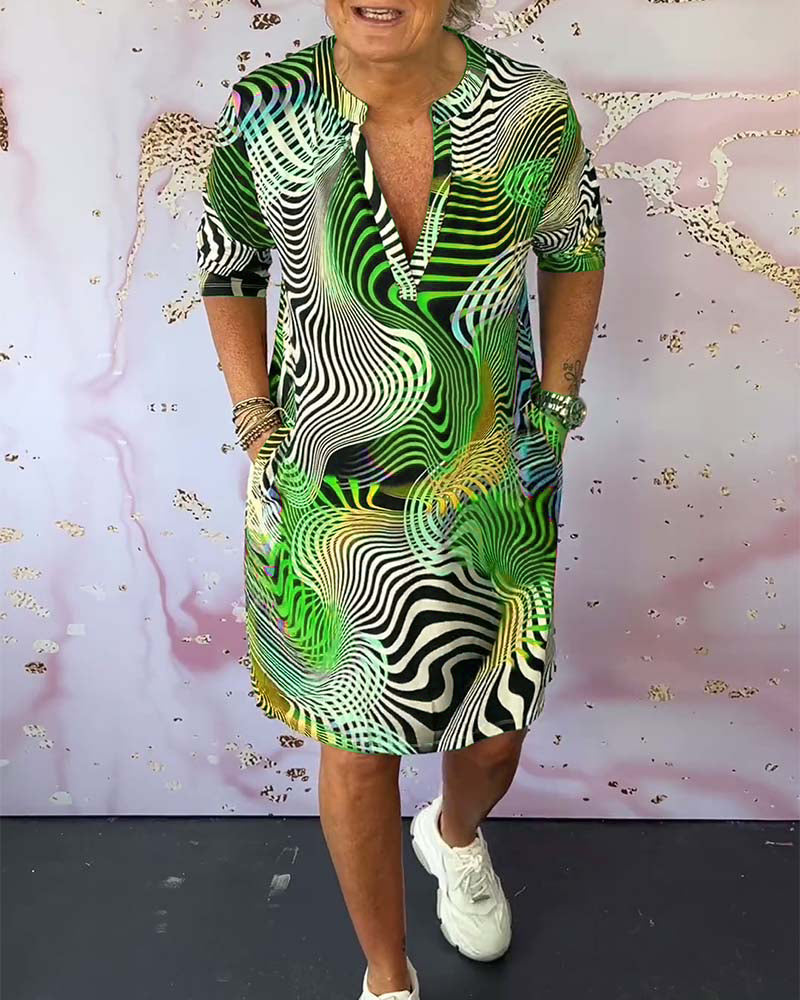 Deyanira | Robe colorée avec décolleté en V