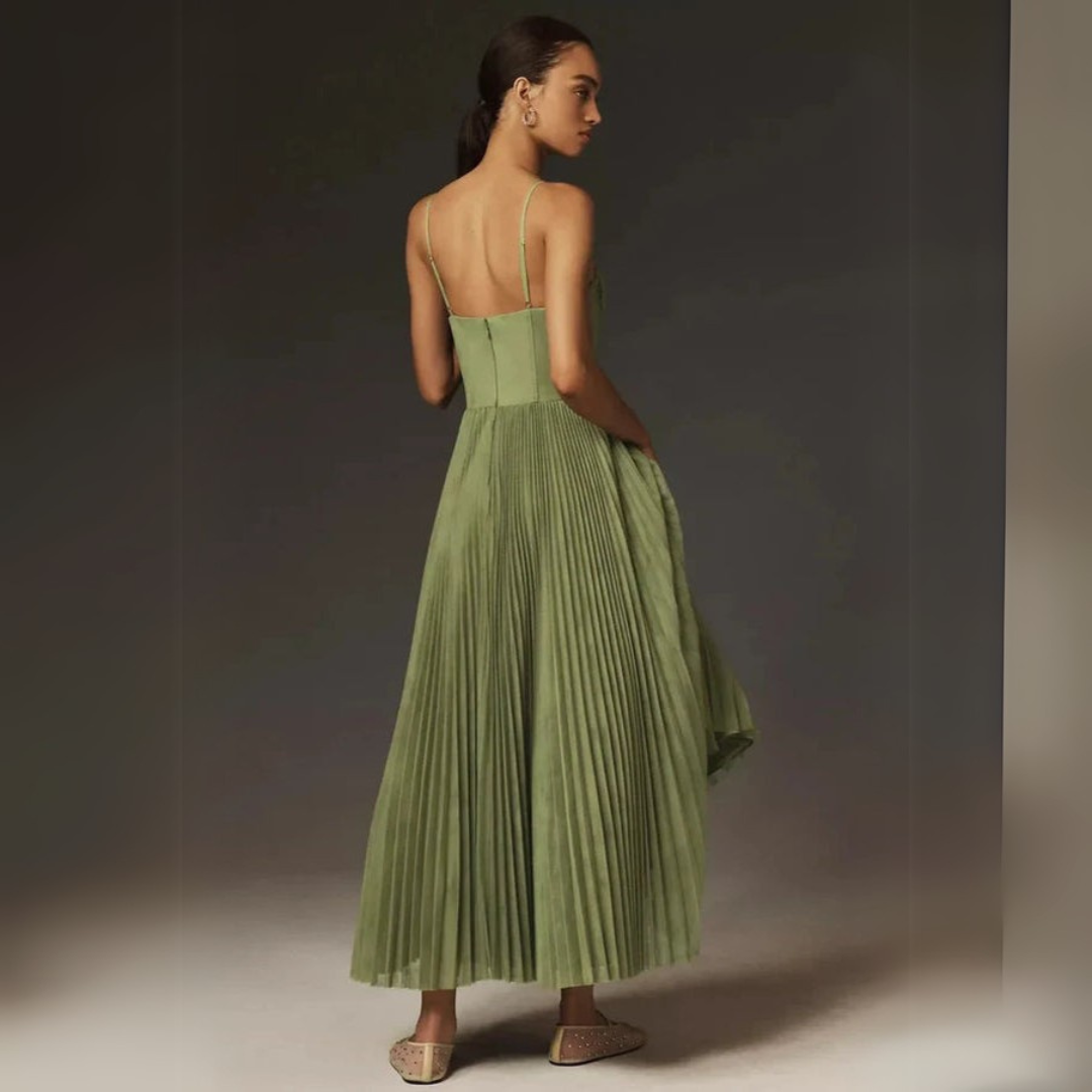 Beatriz | Robe midi plissée et ajustée