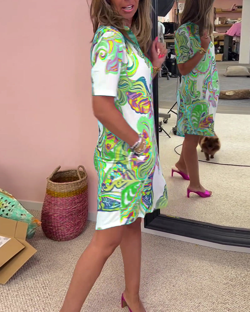 Nadia | Robe midi à imprimé