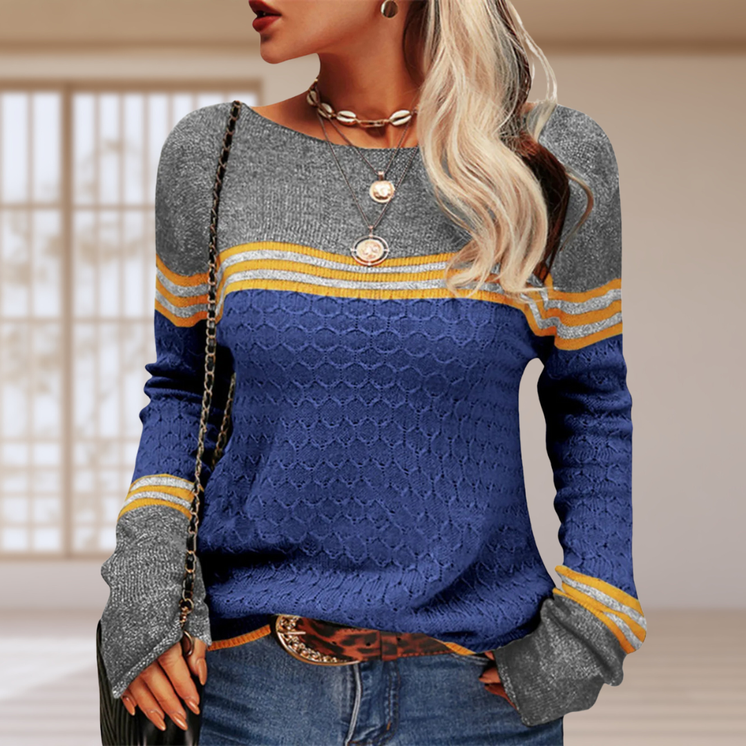 Beatriz | T-shirt décontractée en maille rayée