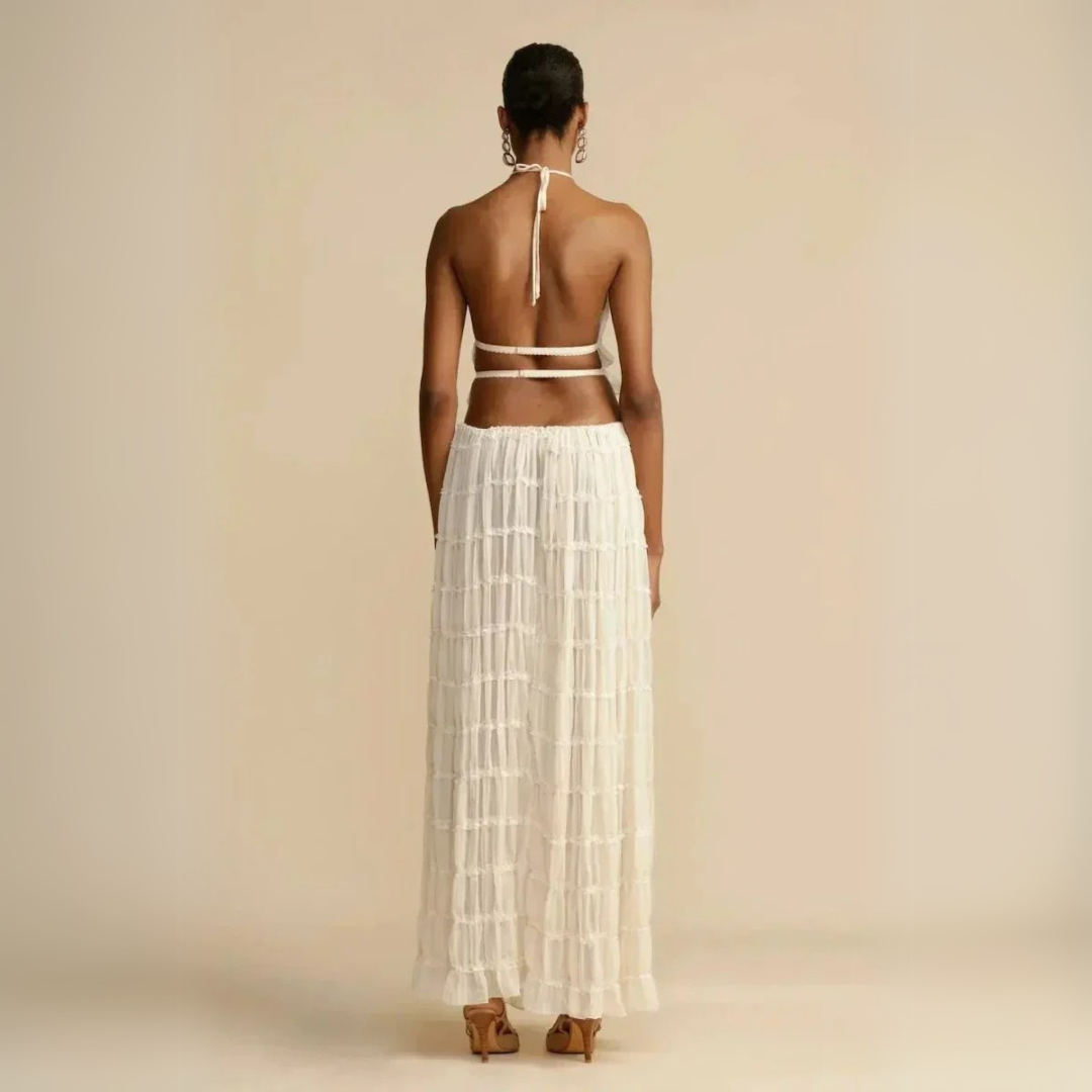 Frida | Ensemble plissé sans dos