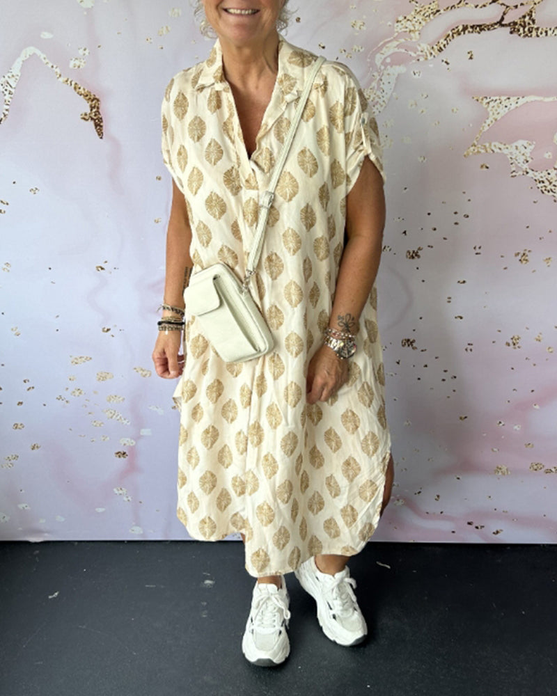 Liora | Robe ample avec col revers et manches courtes